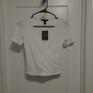 Forever 21 Cropped Surplice Top